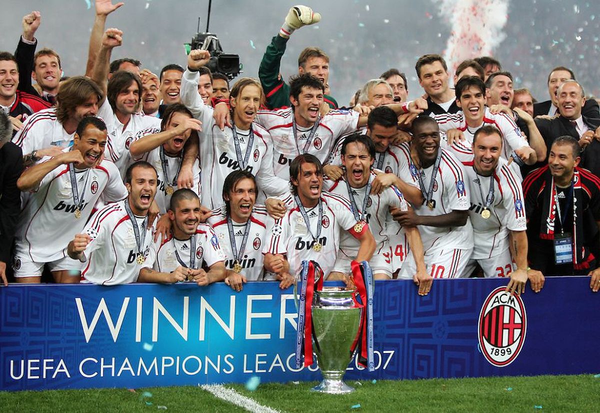 Niềm vui của AC Milan khi vô địch Cúp C1 năm 2007